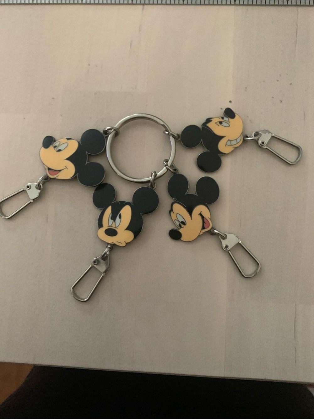 Disney Mickey Mouse Multi-Head Key Chain - Black & Yellow